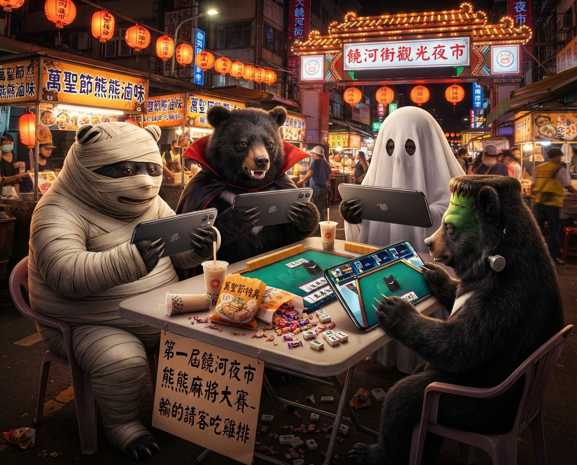 2026最新款iPhone狂玩愛台灣打麻將,台灣黑熊咆哮真人PK,台灣黑熊深夜突襲饒河夜市萬聖節派對,麻將戰局自摸九條,台灣熊愛打麻將,台灣黑熊打麻將,碰牌胡牌大三元,萬聖節的黑熊大亂鬥,聽牌摸牌洗牌打麻將,台灣黑熊萬聖節熊掌碰碰胡,邊烤肉邊大喊自摸,開桌摸八圈自摸碰碰胡