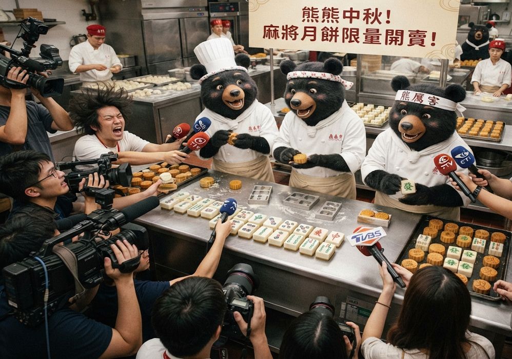 台灣黑熊群揪鼎泰豐聚會,台灣黑熊麻將激戰自摸發財,麻將戰局自摸九條,戴老花眼鏡認真打麻將,台灣熊愛打麻將,台灣黑熊打麻將,碰牌胡牌大三元,台灣黑熊圍觀湊一桌,聽牌摸牌洗牌打麻將,台灣黑熊中秋熊掌碰碰胡