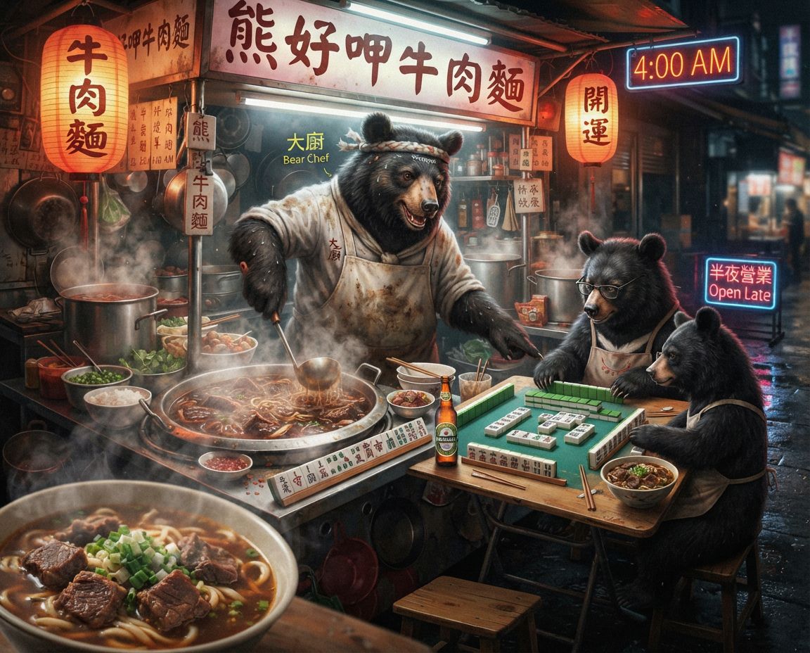 摸牌好運到牛肉麵吃到飽,邊煮牛肉麵邊打麻將,一邊吃麻辣牛肉麵一邊大喊胡啦,圍爐煮麵順便激戰麻將桌,半夜四點台灣黑熊大煮紅燒牛肉麵,碰牌胡牌大三元,台灣黑熊圍觀湊一桌,聽牌摸牌洗牌打麻將,台灣黑熊麻將激戰自摸發財,台灣熊愛打麻將,台灣黑熊打麻將,台灣黑熊熊掌碰碰胡,台灣黑熊震撼登場,發財東南西北滿天飛,滿貫自摸全壘打